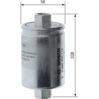 Kraftstofffilter DAEWOO,ROVER,LAND ROVER,JAGUAR 0 986 450 119