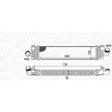 MAGNETI MARELLI Ladeluftkühler 351319204980 MAGNETI MARELLI Ladeluftkühler 351319204980