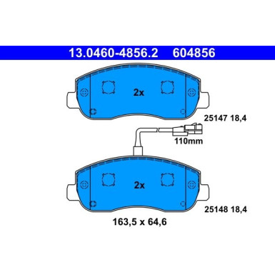 Bremsbelagsatz Renault P. Master/Movano 10 13.0460-4856.2 Bremsbelagsatz Renault P. Master/Movano 10 13.0460-4856.2