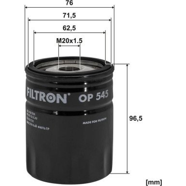 FILTRON Ölfilter OP 545 FILTRON Ölfilter OP 545