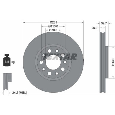 Bremsscheibe Alfa P. Giulietta 1.4-1.6 10 92230103 Bremsscheibe Alfa P. Giulietta 1.4-1.6 10 92230103