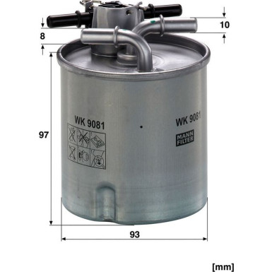 M&H Kraftstofffilter NISSAN Qashqai 07 WK 9081