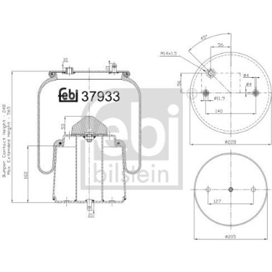 FEBI BILSTEIN Luftfeder 37933