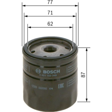 Ölfilter FIAT,ALFA,SEAT,LANCIA 0 451 103 349 Ölfilter FIAT,ALFA,SEAT,LANCIA 0 451 103 349