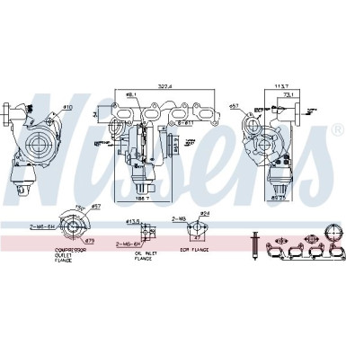 Nissens Turbo AUDI A3,Q3,SKODA,SEAT,VW 03 FACTORY NEW 93285