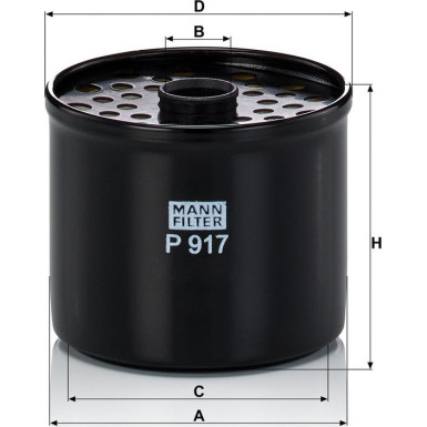 Mann & Hummel Kraftstofffilter PKW CITROEN,FIAT,FORD,VW P 917 X