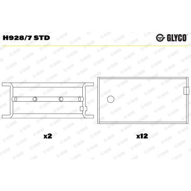 GLYCO Kurbelwellenlager H928/7 STD GLYCO Kurbelwellenlager H928/7 STD