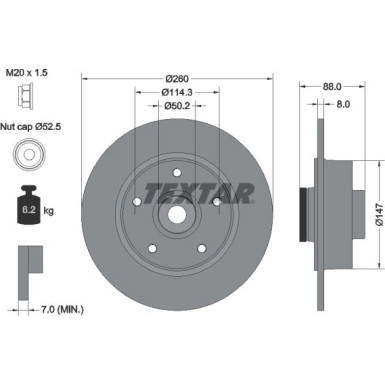 Bremsscheibe Renault T. Fluence/Megane 08- Mit Abs-Lager PRO 92196003