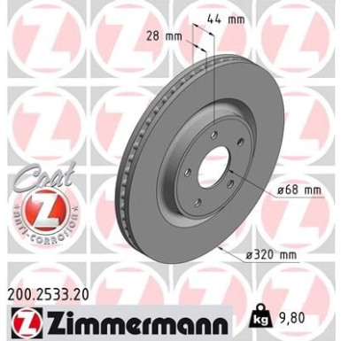 85 481 110 Bremsscheibe VA 200.2533.20 85 481 110 Bremsscheibe VA 200.2533.20