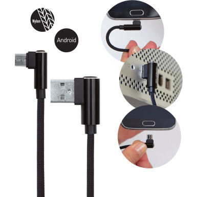 USB Ladekabel 90° Winkel für Android 22221 USB Ladekabel 90° Winkel für Android 22221