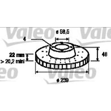 VALEO Bremsscheibe 186102