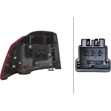 HECKLEUCHTE R 12 V HELLA VW GOLF VI 08-12 2SD 010 408-081