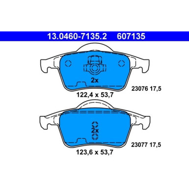Bremsbelagsatz Volvo T. S60/S80/V70/Xc70 98-10 13.0460-7135.2 Bremsbelagsatz Volvo T. S60/S80/V70/Xc70 98-10 13.0460-7135.2