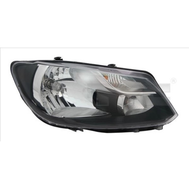 Scheinwerfer R H4 +MOT +TGFL SCHWARZ/CHROM VW CADDY III 9,10-4,13 7294,513,1