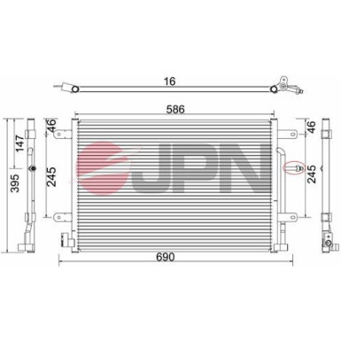 JPN Kondensator, Klimaanlage 60C9078-JPN JPN Kondensator, Klimaanlage 60C9078-JPN