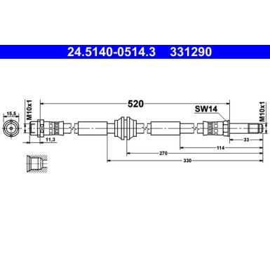 Bremsschlauch 24.5140-0514.3