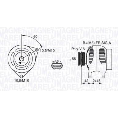 MAGNETI MARELLI Generator 063377416010 MAGNETI MARELLI Generator 063377416010