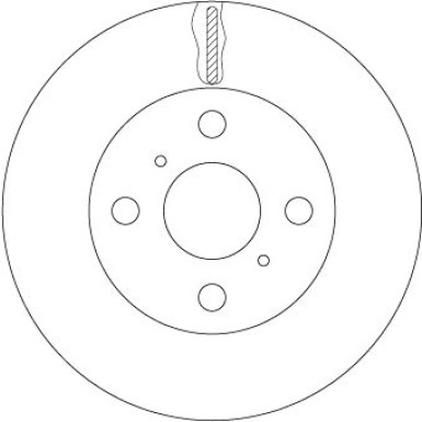 Bremsscheibe Toyota P. Corolla 1.4-1.8 91-02 DF7114 Bremsscheibe Toyota P. Corolla 1.4-1.8 91-02 DF7114