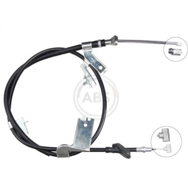 A.B.S. Handbremsseil Seilzug Festellbremse K13859 A.B.S. Handbremsseil Seilzug Festellbremse K13859