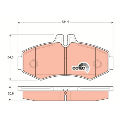 Bremsklötze VA MERCEDES W638 96 COTEC GDB1373