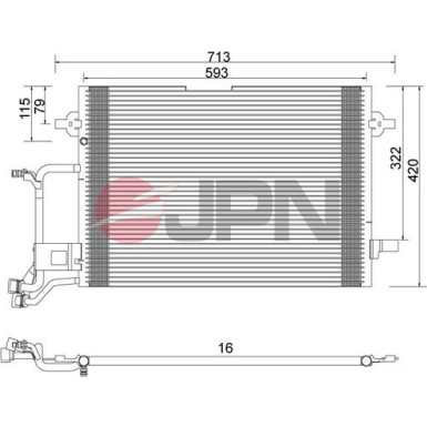 JPN Kondensator, Klimaanlage 60C9074-JPN JPN Kondensator, Klimaanlage 60C9074-JPN