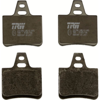 Bremsklötze HA CITROEN Xantia,XM 93 COTEC GDB1247 Bremsklötze HA CITROEN Xantia,XM 93 COTEC GDB1247