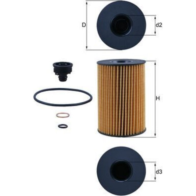 MAHLE Ölfilter OX 353/7D MAHLE Ölfilter OX 353/7D