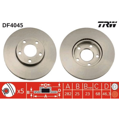 TRW Bremsscheibe DF4045