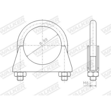 24 / Schelle Außendurchm.M8 X 89 mm 82334