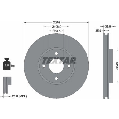 Bremsscheibe Ford P. Ecosport 1.0-2.0 12 92279003 Bremsscheibe Ford P. Ecosport 1.0-2.0 12 92279003