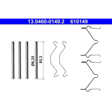 ATE Zubehör, Bremsbeläge 13.0460-0149.2 ATE Zubehör, Bremsbeläge 13.0460-0149.2