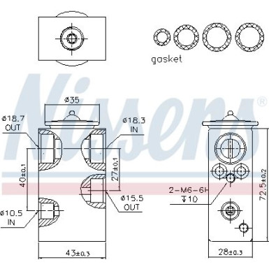 Expansionsventil Fiat 500 07 FIRST FIT 999248 Expansionsventil Fiat 500 07 FIRST FIT 999248