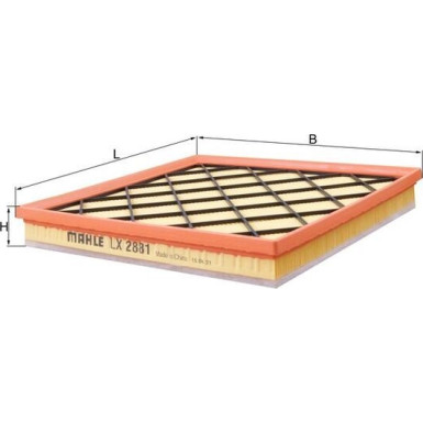 MAHLE Luftfilter LX 2881 MAHLE Luftfilter LX 2881