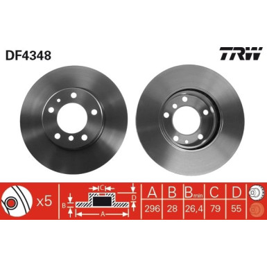 Bremsscheibe Bmw S. E34 91-97 DF4348