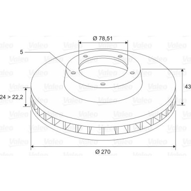 VALEO Bremsscheibe 186537