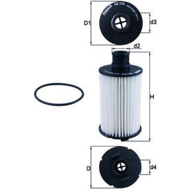 MAHLE Ölfilter OX 774D MAHLE Ölfilter OX 774D