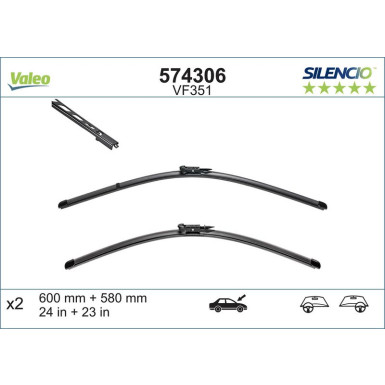 VM351 VALEO Silencio X.TRM Wischer 574306 VM351 VALEO Silencio X.TRM Wischer 574306