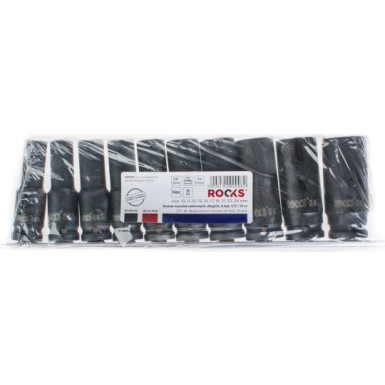 Satz Schlagsteckschlüsseleinsätze, Lang, 6-Kant, 1/2, 10-Teilig OK-01.5001