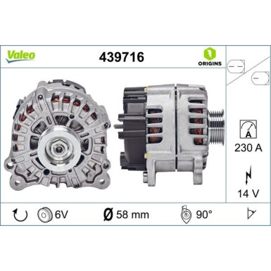 VALEO Generator 439716 VALEO Generator 439716