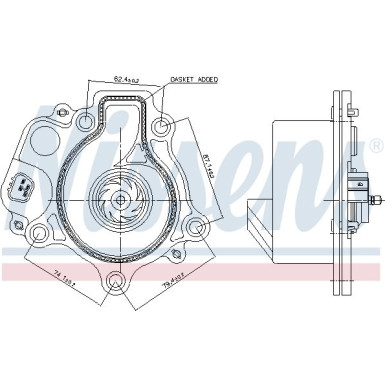 NISSENS Wasserpumpe 831074 NISSENS Wasserpumpe 831074