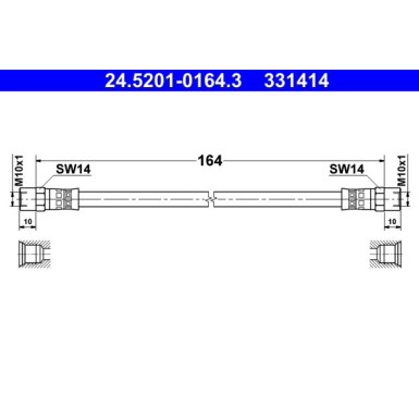 Bremsschlauch 24.5201-0164.3