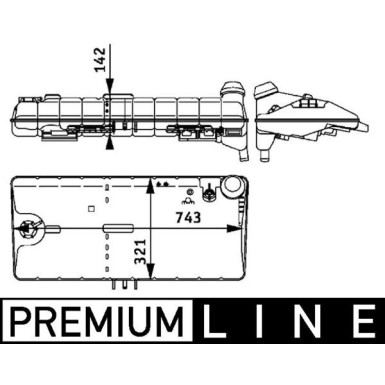 MAHLE Ausgleichsbehälter, Kühlmittel CRT 50 000P BEHR Premium Line