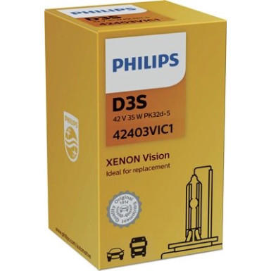 D3S 35W PK32d-5 Xenon Vision 1 Stück Philips 42403VIC1 D3S 35W PK32d-5 Xenon Vision 1 Stück Philips 42403VIC1