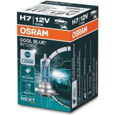 H7 12V 55W PX26d Cool Blue Intense NextGeneration 5000K +100% 1St OSRAM Cool Blue Intense, Faltschachtel COOL BLUE® INTENSE (Next Gen) 64210CBN