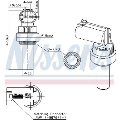 NISSENS Sensor, Kühlmitteltemperatur 207046 NISSENS Sensor, Kühlmitteltemperatur 207046