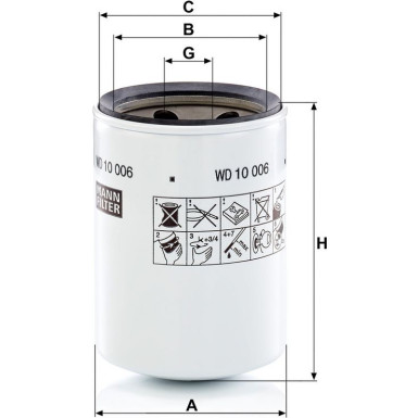 MANN-FILTER Hydraulikfilter WD10006 MANN-FILTER Hydraulikfilter WD10006