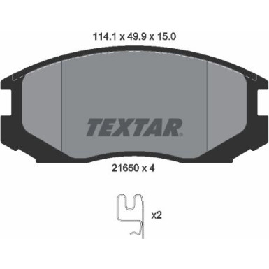 Bremsbelagsatz Daihatsu P. Terios 1.3-1.5 97 2165001