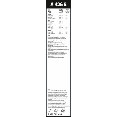 Bosch Scheibenwischer Aerotwin A426S 650/475 3397007426 Bosch Scheibenwischer Aerotwin A426S 650/475 3397007426