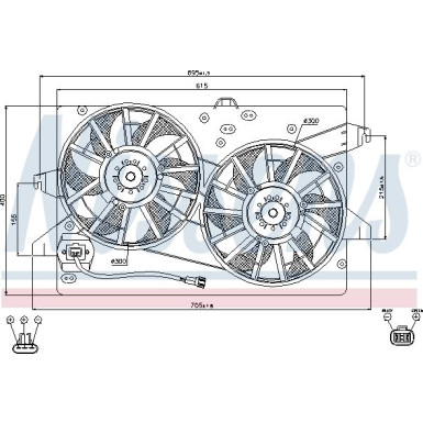 Kühlerlüfter PKW FORD MONDEO D III 00- 2XØ285 85483 Kühlerlüfter PKW FORD MONDEO D III 00- 2XØ285 85483