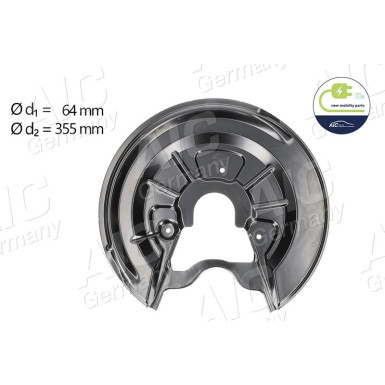 BREMSANKERBLECH H L VERZINKT D 282MM AUD A3 03-12/VW GOLF V/PLUS/TOURAN/GP2/JETTA 10,03 NEW MOBILITY PARTS 9545875